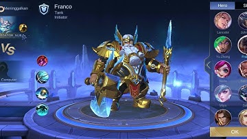 NEW SCRIPT SKIN FRANCO EPIC (VALHALLA RULER) | FULL EFFECT+LOGO Backup Franco ORI MOBILE LEGENDS