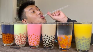 如何製作彩色台灣珍珠奶茶！How to Make Colorful Taiwanese Pearl Milk Tea!