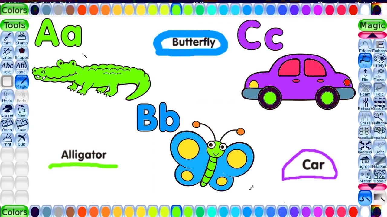 abc color for toddlers from A to Z | alphabet letters coloring pages