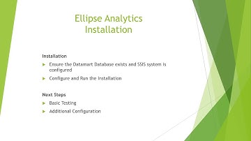 Ellipse Analytics Installation