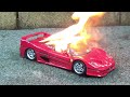 Model Ferrari Over-Revs &amp; Catches Fire