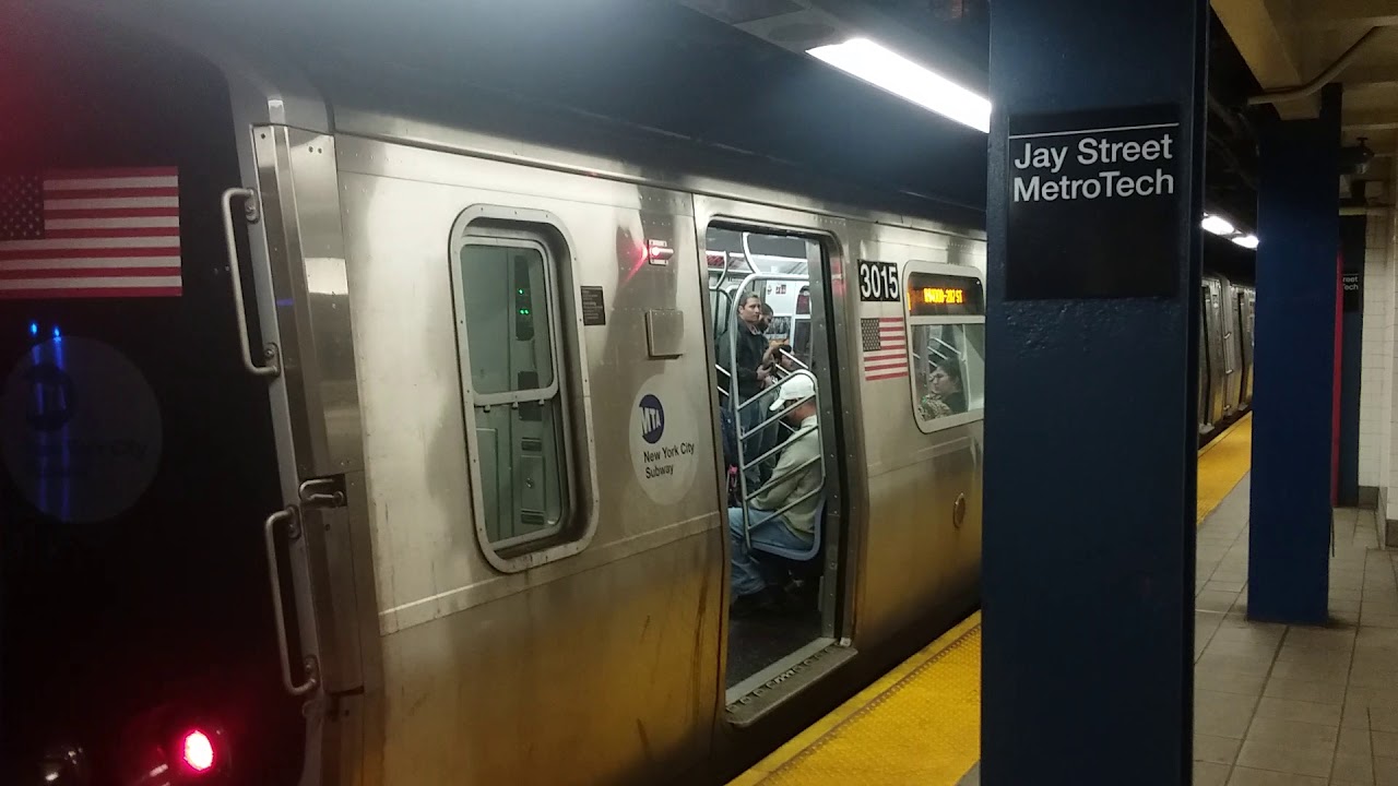 Manhattan Bound R179 A Train Leaving Jay Street Metrotech With R160 F