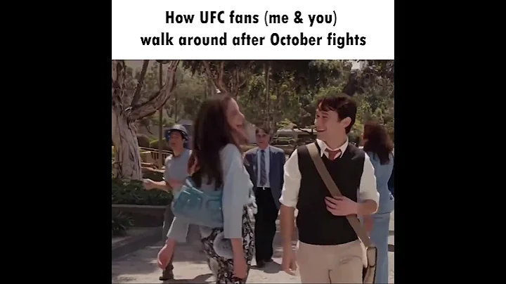 How UFC fans (me & you) walk around after October fights