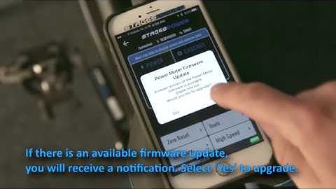 How to update power meter firmware using the StagesPower app