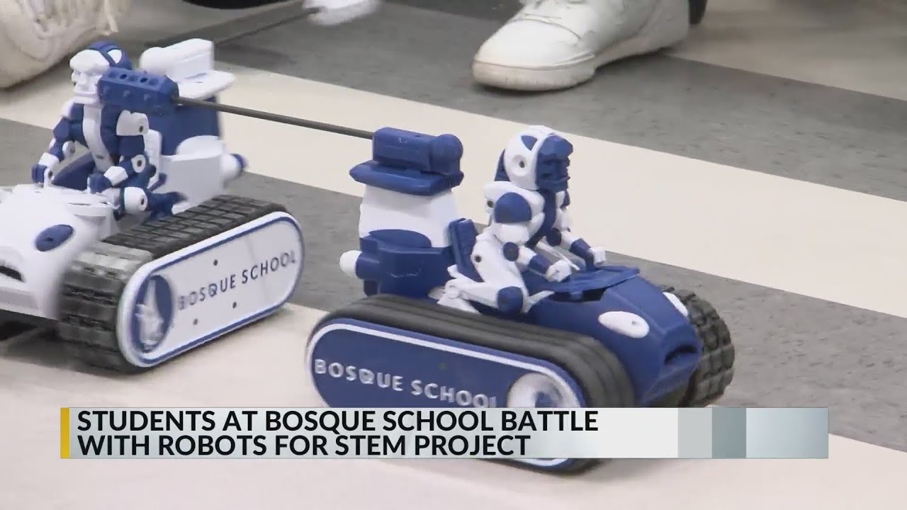 Students at Bosque School test robots
