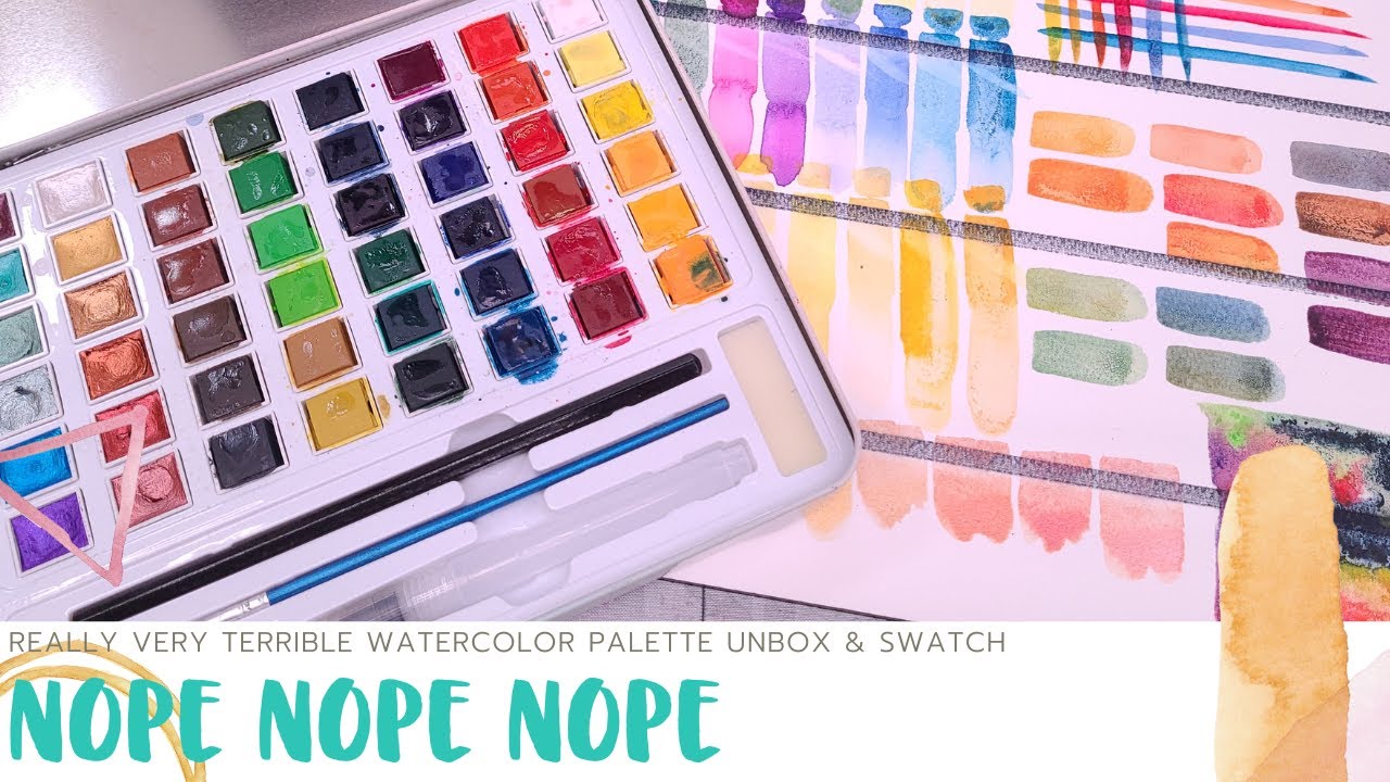 Unboxing and swatching another crazy watercolour set