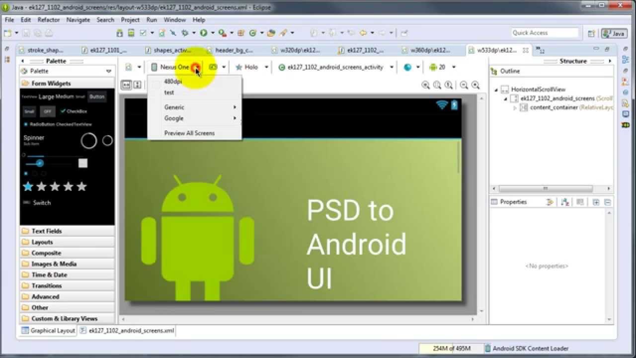 Convert a PSD to Android XML UI and Java | Export Kit