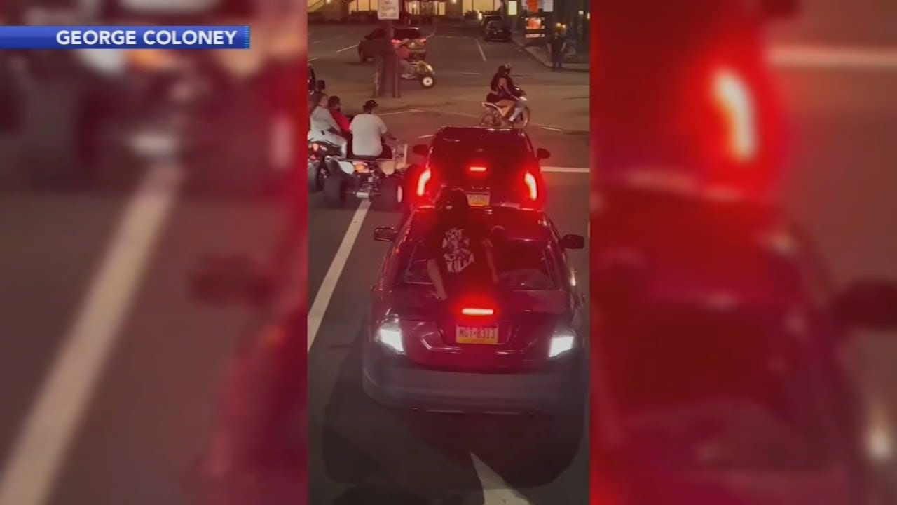 CAUGHT ON CAMERA: Video shows biker jump on car, smash windshield with ...