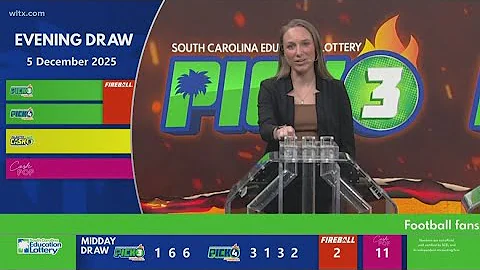 Evening SC winning lottery numbers for Dec. 5, 2025