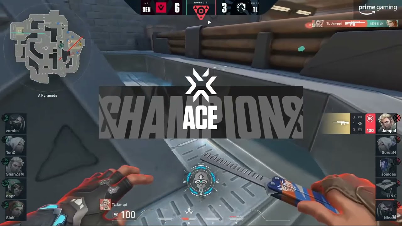 Team Liquid Jamppi nasty ace against Sentinels | Valorant Champions Berlin