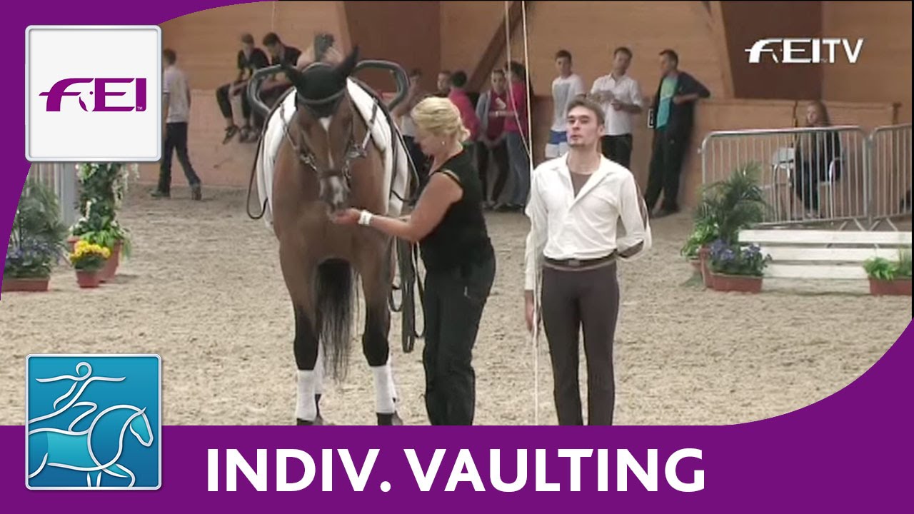 Adam Lukac (SVK) - Individual Vaulting - Best Male - CVI Pezinok 2015 horseshoe bend