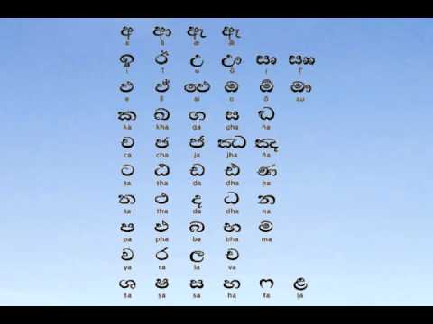 Tamil And Sinhala Alphabet Chart