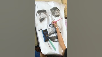 Art classes | portrait work 🔥 #shorts #artistshikhasharma #sketching #artclasses