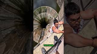 Cosa succede se si cade in una buca di una diga?#shorts #viral #short