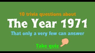 Test Your 1971 Trivia Knowledge From Bangladesh To The Rolling Stones
