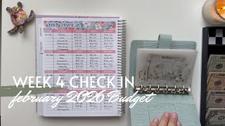 Week 4 Check In | February 2026 Budget | Inconsistent Income | College Student | 26 Year Old