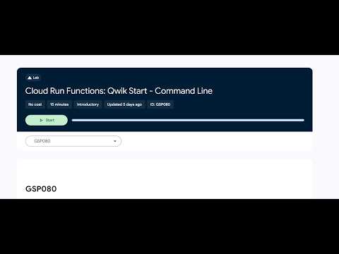 Cloud Run Functions: Qwik Start – Command Line (GSP080) | Google Cloud Skills Boost Lab