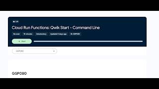 Cloud Run Functions: Qwik Start – Command Line (GSP080) | Google Cloud Skills Boost Lab