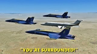 Intercepting Random AIRLINERS in Flight Simulator X (Multiplayer Trolling)