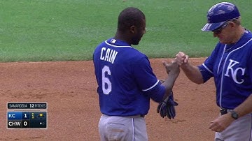 KC@CWS: Cain doubles home Escobar to open the scoring