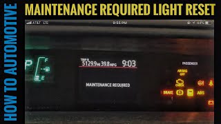 How to Reset the Maintenance Required Light on a 2014 Prius C