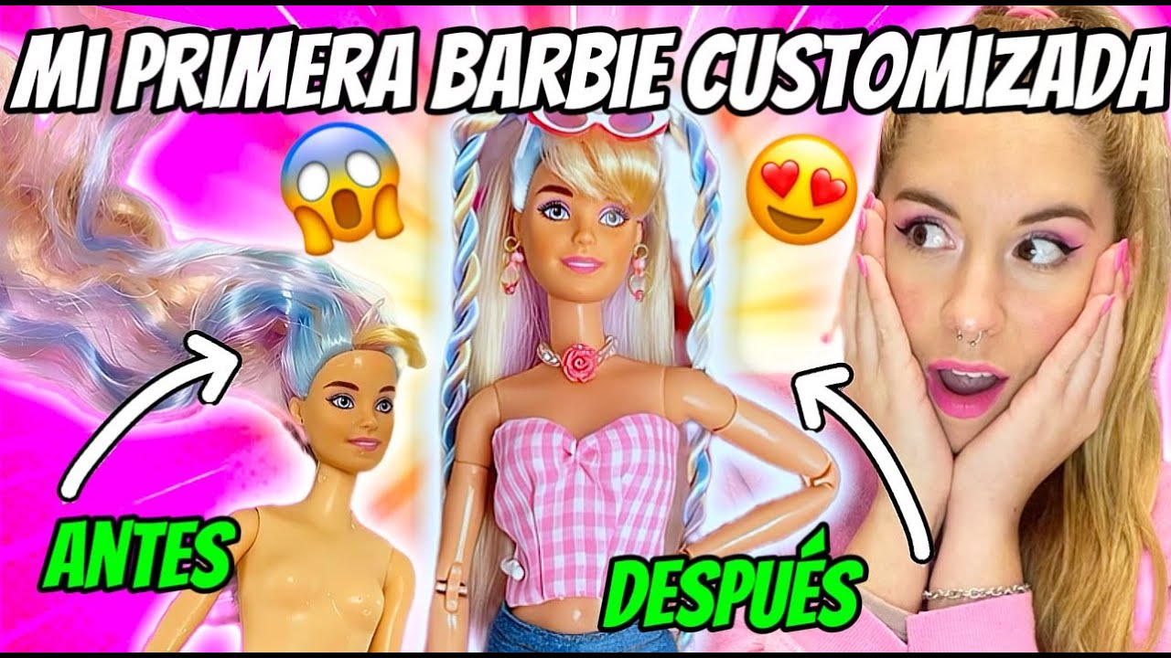 Hago MI PRIMERA BARBIE CUSTOMIZADA💖  con una  MUÑECA RESCATADA del RASTRO