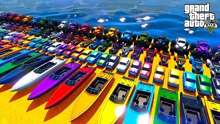 GTA 5 Stunt Map Racing Challenge With Trevor And Friends Using Supercars Planes & Boats GTA V Mods