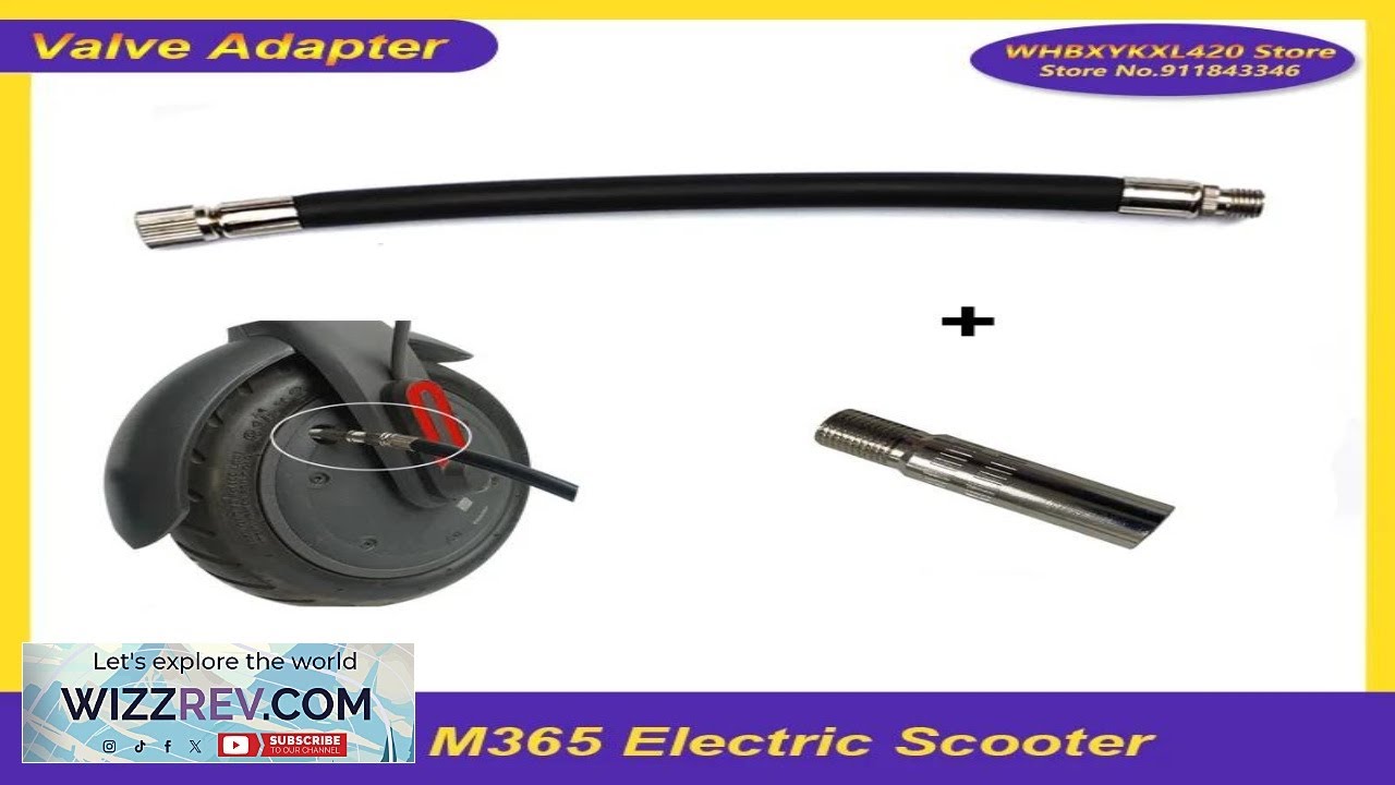 Адаптер клапана, воздушный насос, удлиненный шланг сопла для электросамоката Xiaomi M365