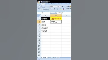 Trick for convert string to uppercase!!#viral #exceltricks #exceltutorial