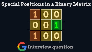 Special Positions in a Binary Matrix - Leetcode 1582