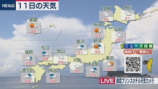 9月11日の天気