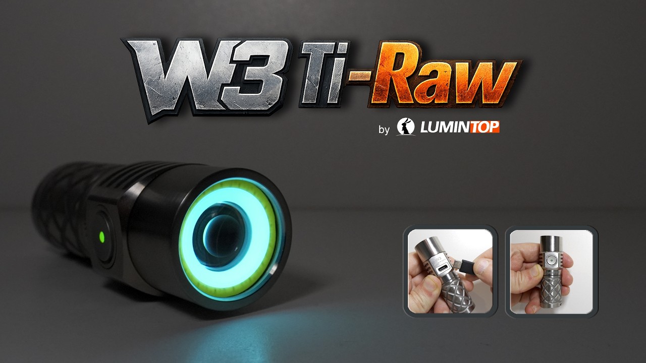LUMINTOP W3 Ti-Raw - LEP laser and COB LED Floodlight! Sexy!