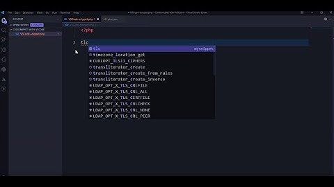 Custom VS Code Snippet for PHP  and Laravel