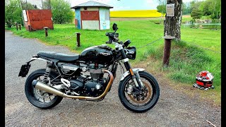 Triumph Speed Twin 1200 onboard camera - Dolní Rožínka - Tišnov