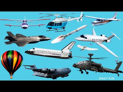 Транспорт для детей часть 10 | Воздушный транспорт Самолеты и Вертолеты