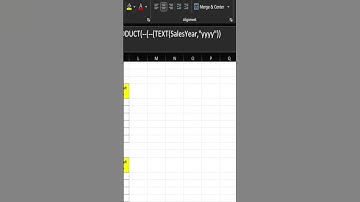 Excel Trick: Count Total Sales by Year in Excel using SUMPRODUCT function #shorts#viralshorts
