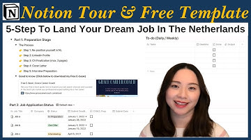 How to use Notion to land your dream job in the Netherlands in 5 steps (Notion Tour & Free Template)