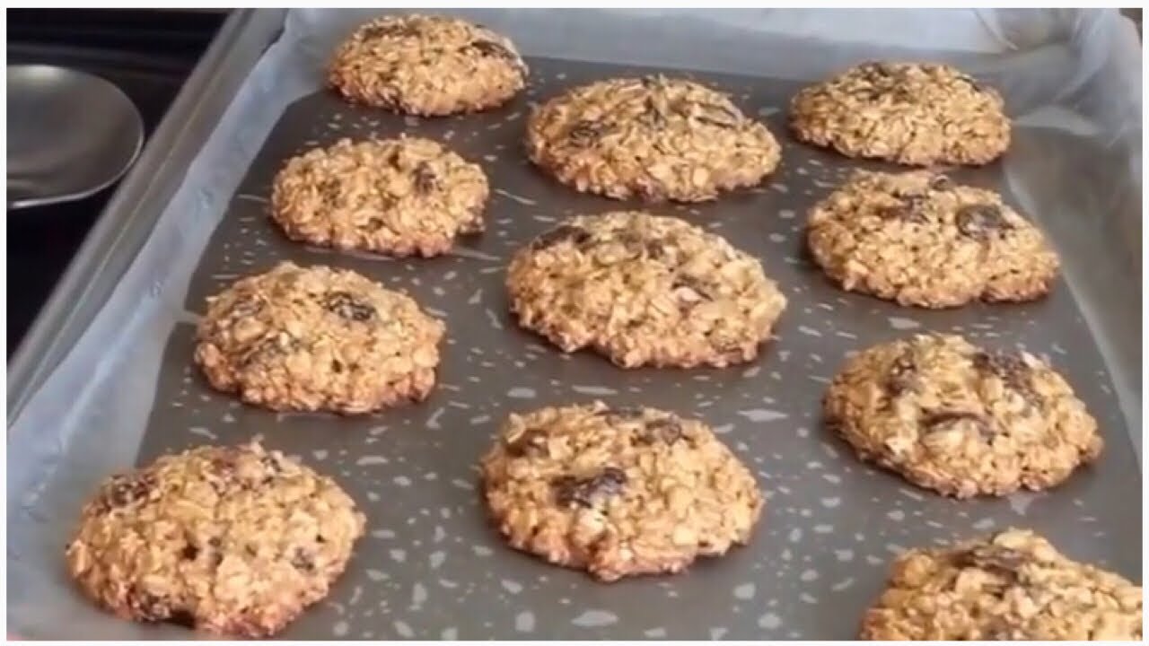 GALLETAS DE AVENA Y PASAS - YouTube