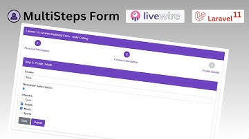 Laravel 11 Multi-Step Form with Livewire | Step-by-Step Tutorial