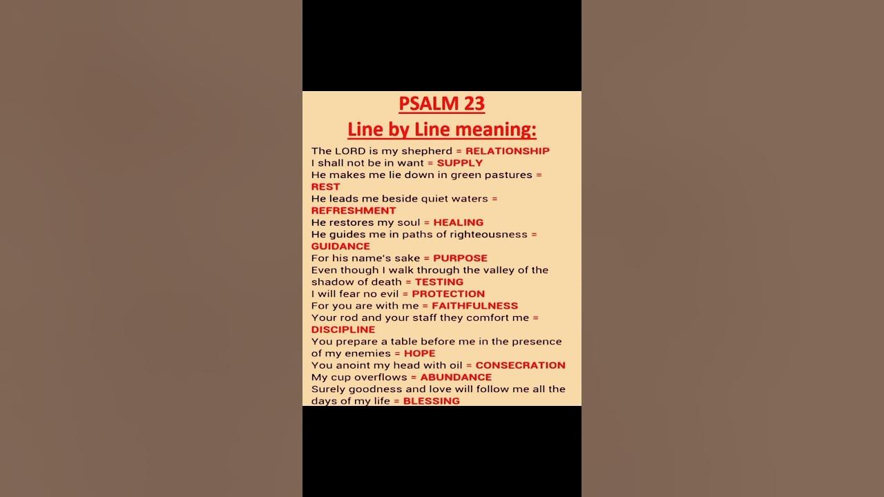 Psalm 23 line by line meaning shortsvideo psalm 23 meaning 