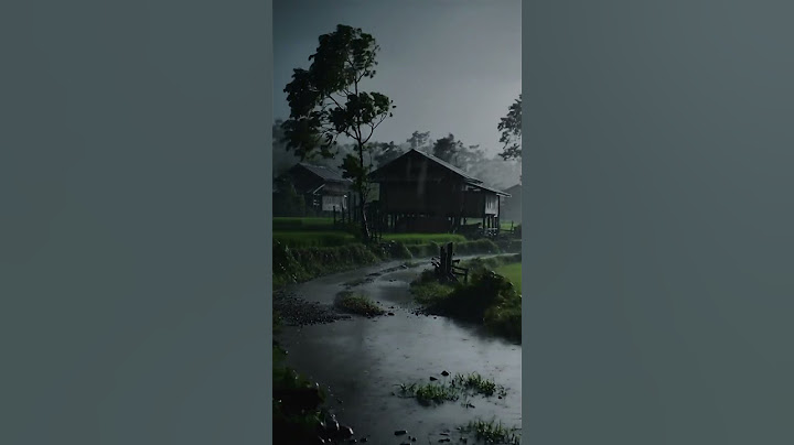 “A rural village atmosphere in the middle of heavy rain and strong winds#CountrysideVibes#HeavyRain