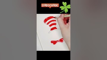 THE CAT IN THE HAT | EASY DRAWING | SPEEDPAINT | WATERCOLOR TUTORIAL | ART VADER 2022 #SHORTS