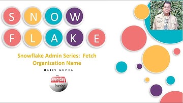 Snowflake Admin Series:  Fetch Organization Name | Rajiv Gupta Learn Everyday