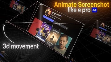 Animate Screenshots Like A Pro in After Effects I Only Video U need to watch on Animation !!