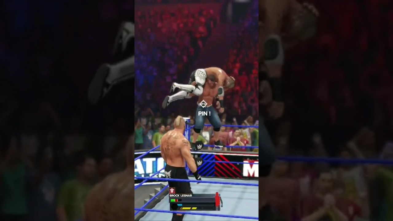 John Cena delivers an AA from the turnbuckle: Lesnar vs Cena vs Edge 