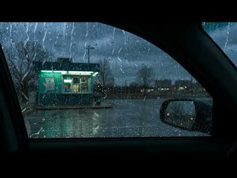 Cozy Heavy Rain on Parked Car and Soft Distant Thunder - Find Inner Quiet, Sounds for Dreamy Sleep