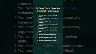 10 Signs You’re Becoming Emotionally Unbreakable #motivation #viral #quotes