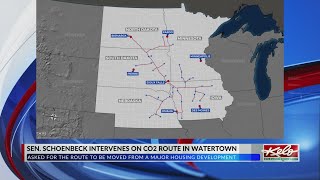 Sen. Schoenbeck intervenes on CO2 route in Watertown