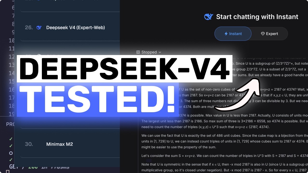 Deepseek V4 (Fully Tested): I JUST GOT ACCESS & TESTED DEEPSEEK-V4!!