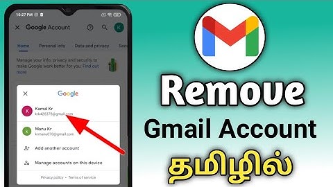 How To Remove Gmail Account In Tamil/Gmail Account Remove In Tamil